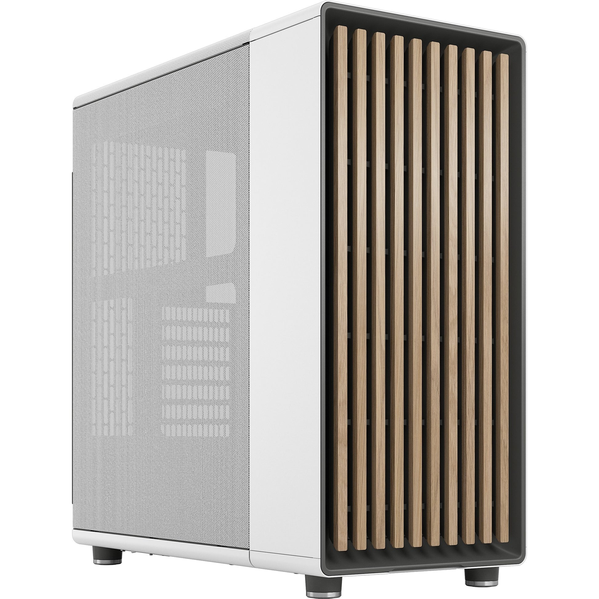 Fractal design north midi tower behuizing (wit houtkleur | 2x usb-a | 1x usb-c)