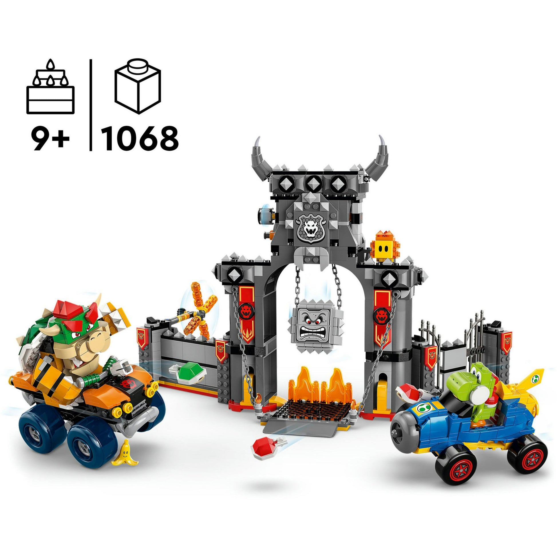 Lego super mario - mario kart - bowsers kasteel constructiespeelgoed (72039)