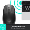 Logitech m190 full-size wireless mouse (zwart, 1000 dpi)
