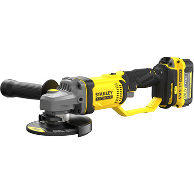 Stanley sfmcg400m2k fatmax® v20 accu haakse slijper 125mm 18v 4.0ah in koffer