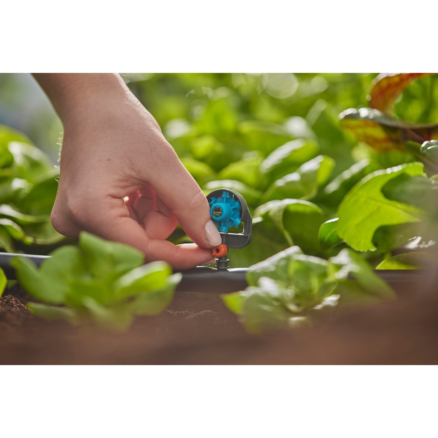 Gardena 6 in 1 sproeier (zwart turquoise)