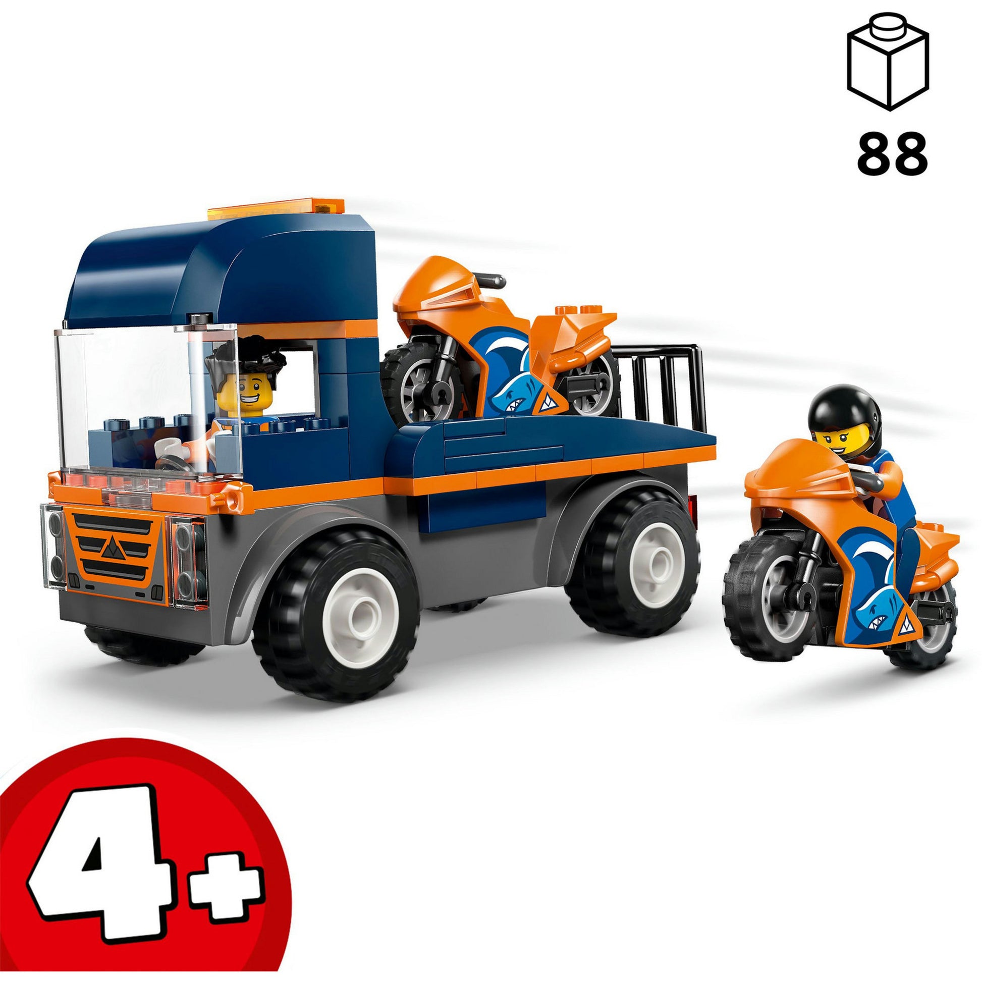 Lego city 60491 transportwagen voor motoren