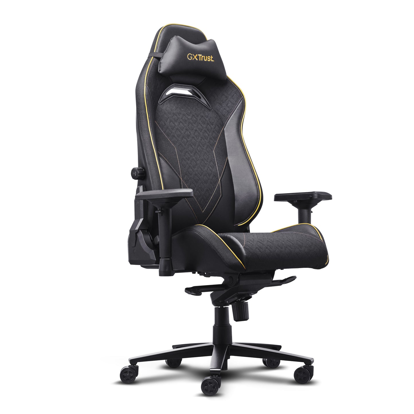 Trust gxt 721 ruya pro premium comfortabele gaming stoel (zwart geel)