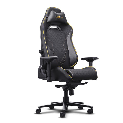 Trust gxt 721 ruya pro premium comfortabele gaming stoel (zwart geel)