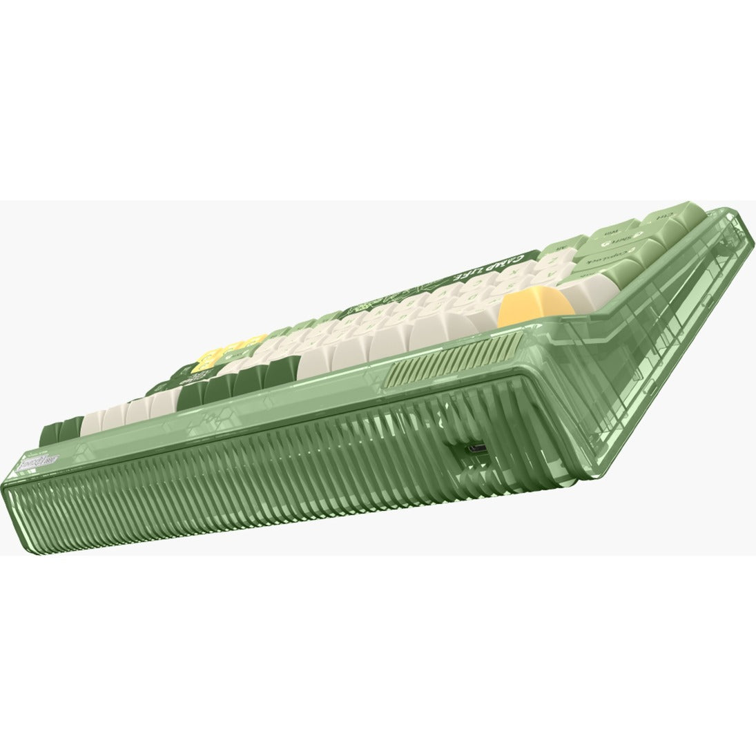 Iqunix og80 camping wireless mechanical keyboard (groen, us lay-out (qwerty), cherry mx red, 80% (tkl), rgb leds, hot-swappable, pbt, 2.4ghz | bluetooth 5.1 | usb-c)