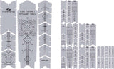 Unleazhed unscratch frame protector film - runes of shred black matt - afbeelding 1
