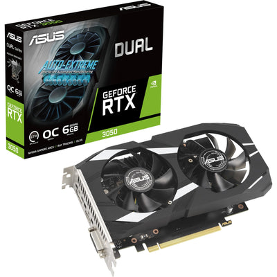 Asus dual geforce rtx 3050 oc edition 6gb gddr6 grafische kaart (1x displayport, 1x hdmi 2.1, 1x dvi-d)