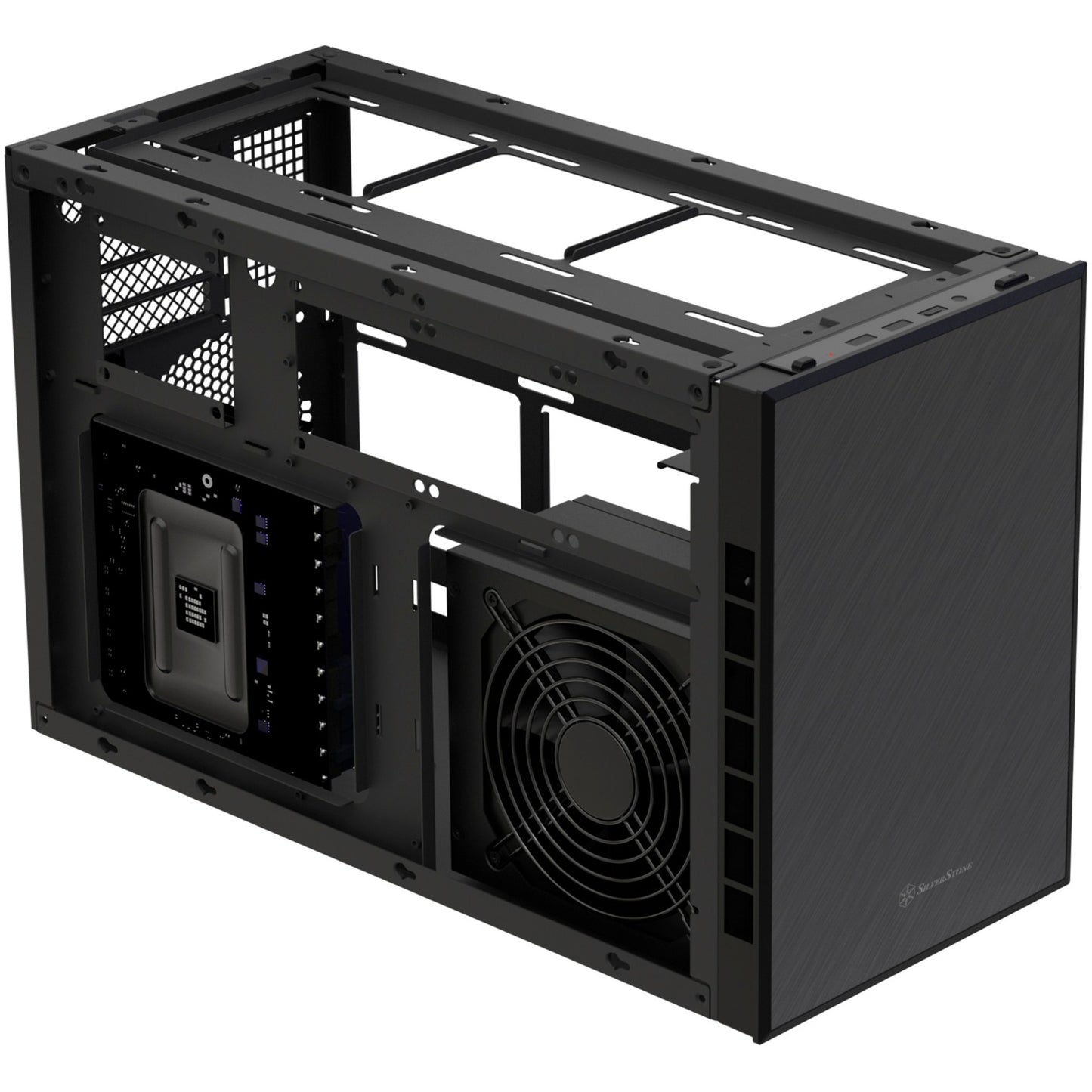 Silverstone sugo 17 mini tower behuizing (zwart | 2x usb-a | 1x usb-c)