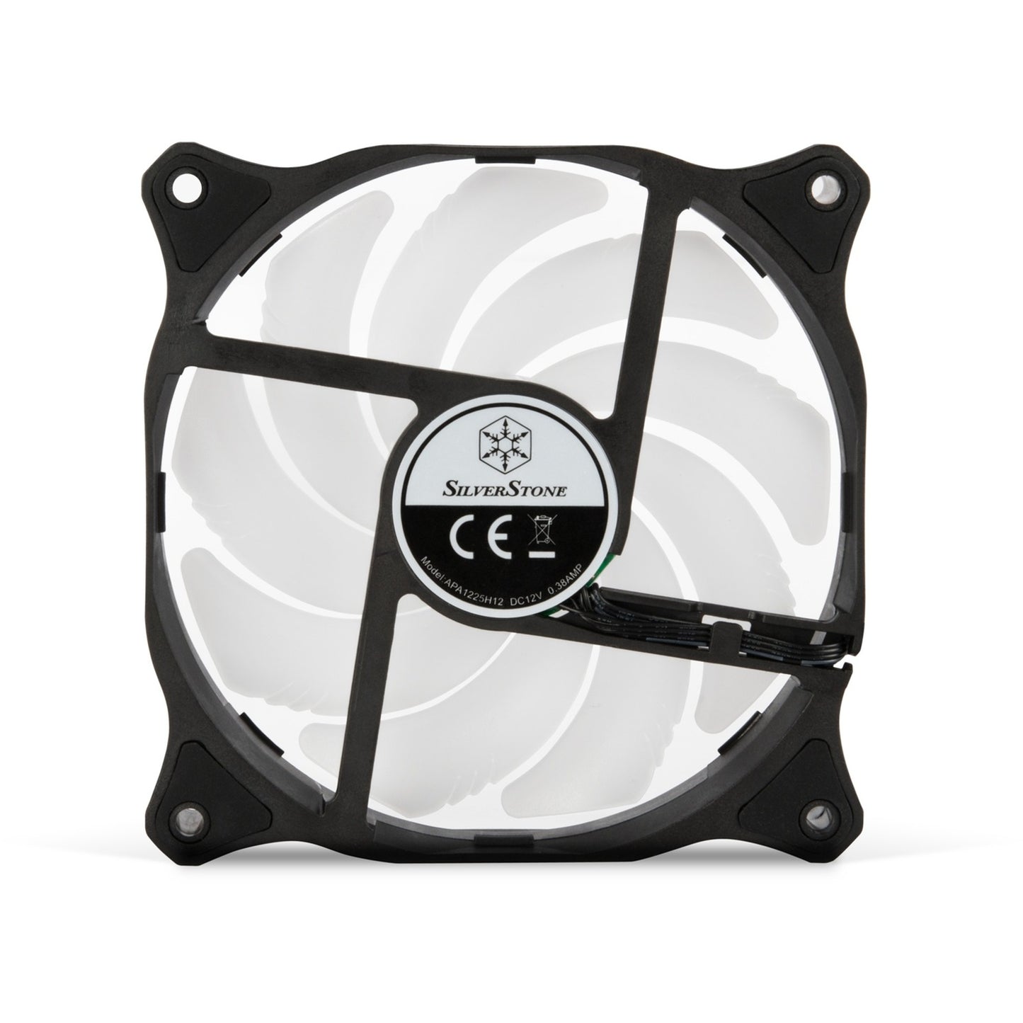 Silverstone air blazer 120r rgb case fan (zwart, 120 x 25 x 120 mm, pwm)
