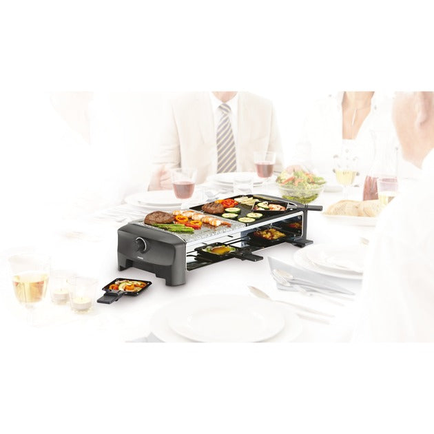 Princess raclette 8 stone grill party gourmetstel (grijs zwart)