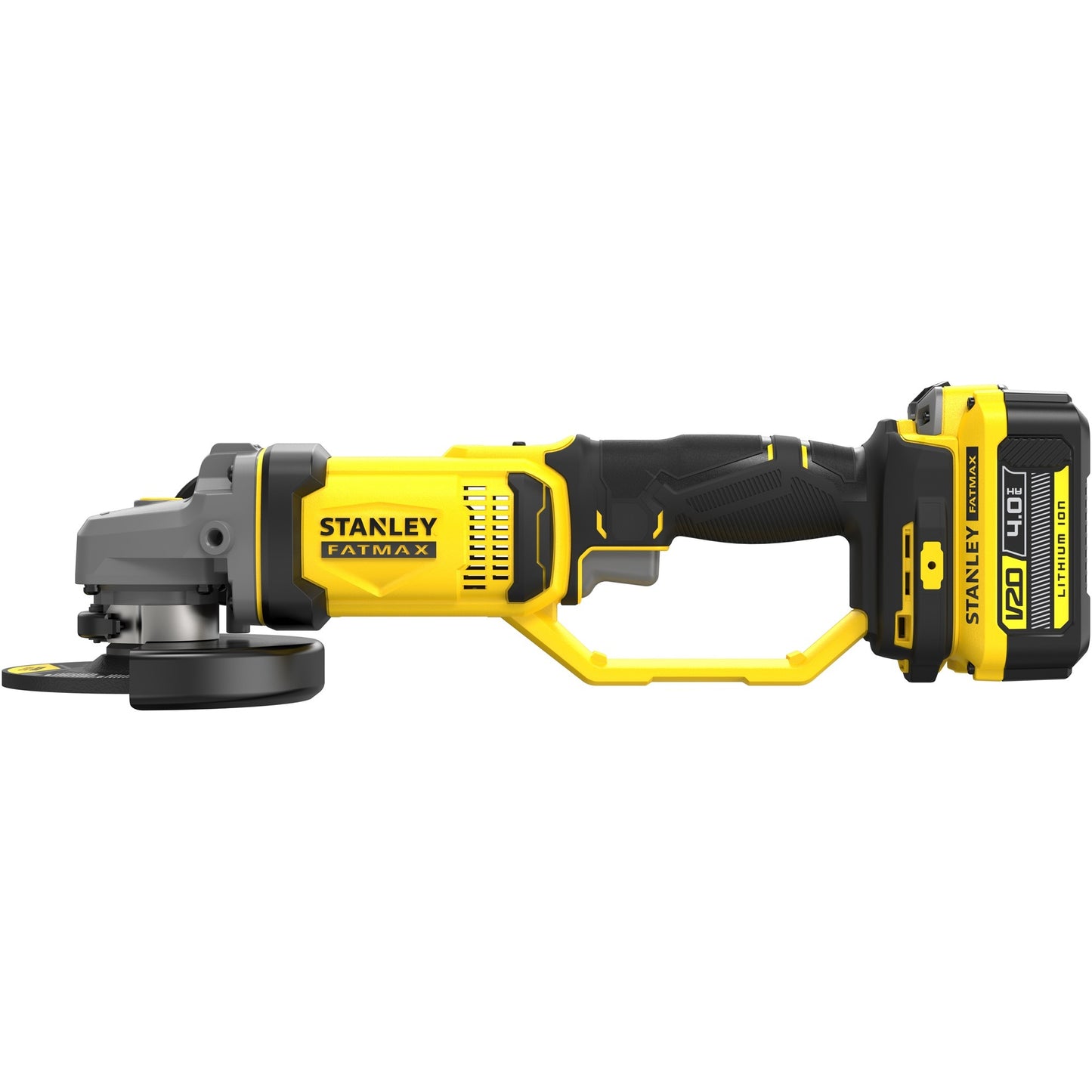 Stanley sfmcg400m2k fatmax® v20 accu haakse slijper 125mm 18v 4.0ah in koffer