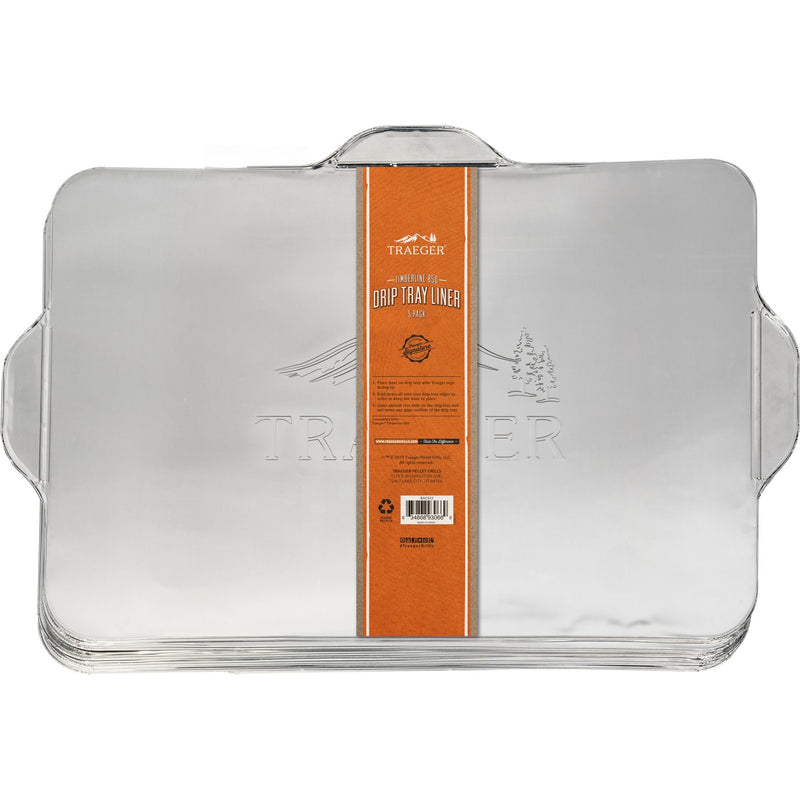 Traeger vetafdruipplaat beschermfolie voor timberline 850 druipschaal (zilver, 5 stuks)