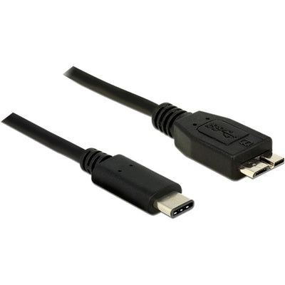 Delock usb-c 3.2 gen 2 naar micro-usb-b 3.2 gen 2 kabel (zwart, 1 meter)