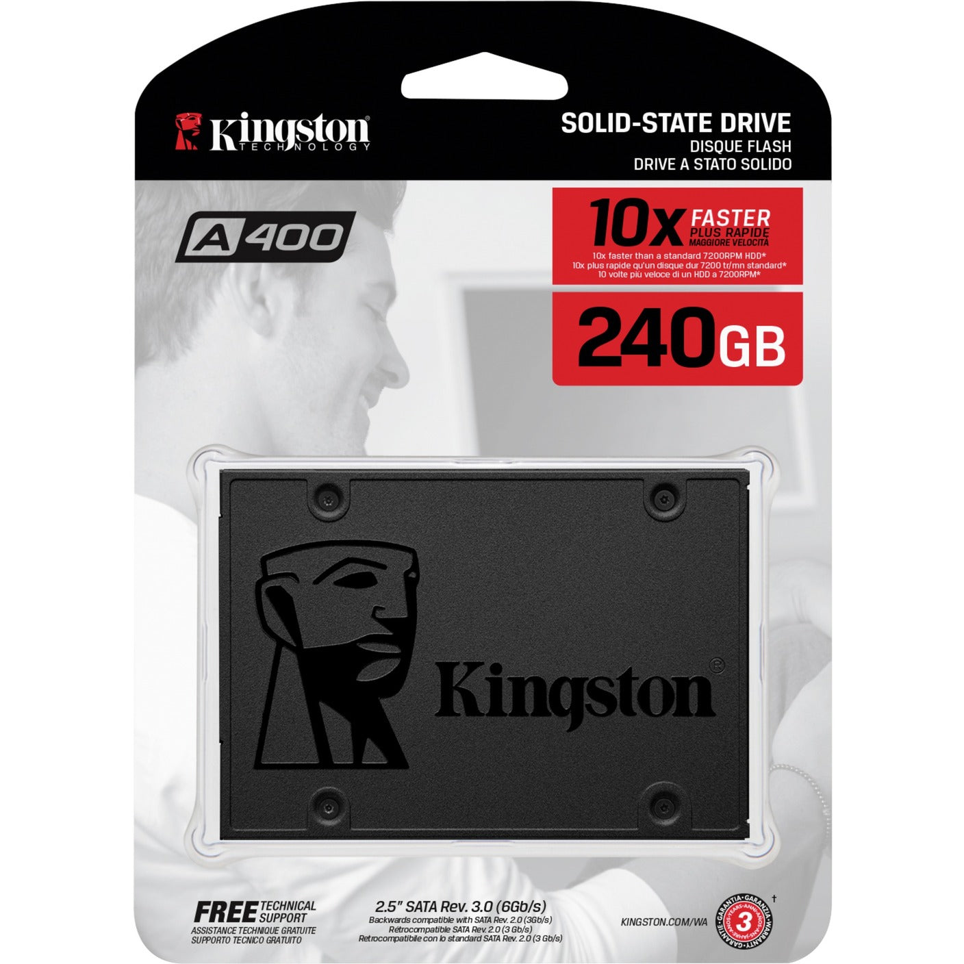 Kingston a400 240 gb ssd (sa400s37 240g, sata 600)