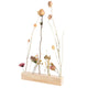 Esschert design bloemen en kruiden standaard hout 25x4x4cm ( exclusief bloemen )