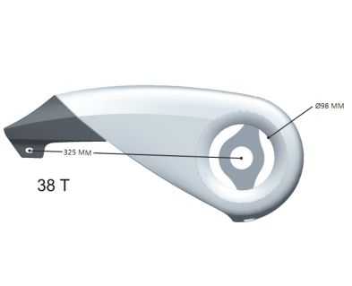 Kettingscherm Hesling Xtension voor 38 tands kettingblad