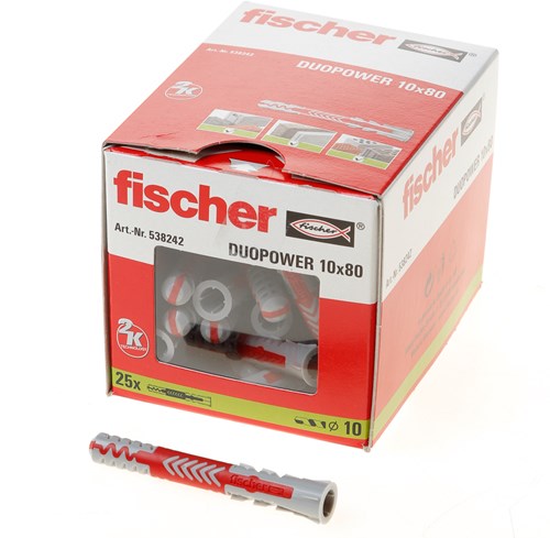 Fischer duopower pluggen 10x80 - 25 stuks
