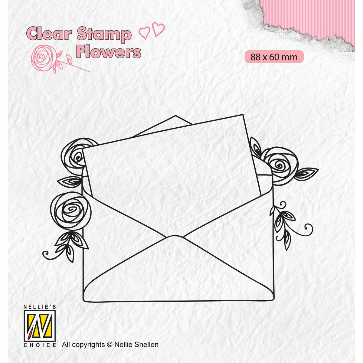 Nellie's choice • flowers clear stempels love letter