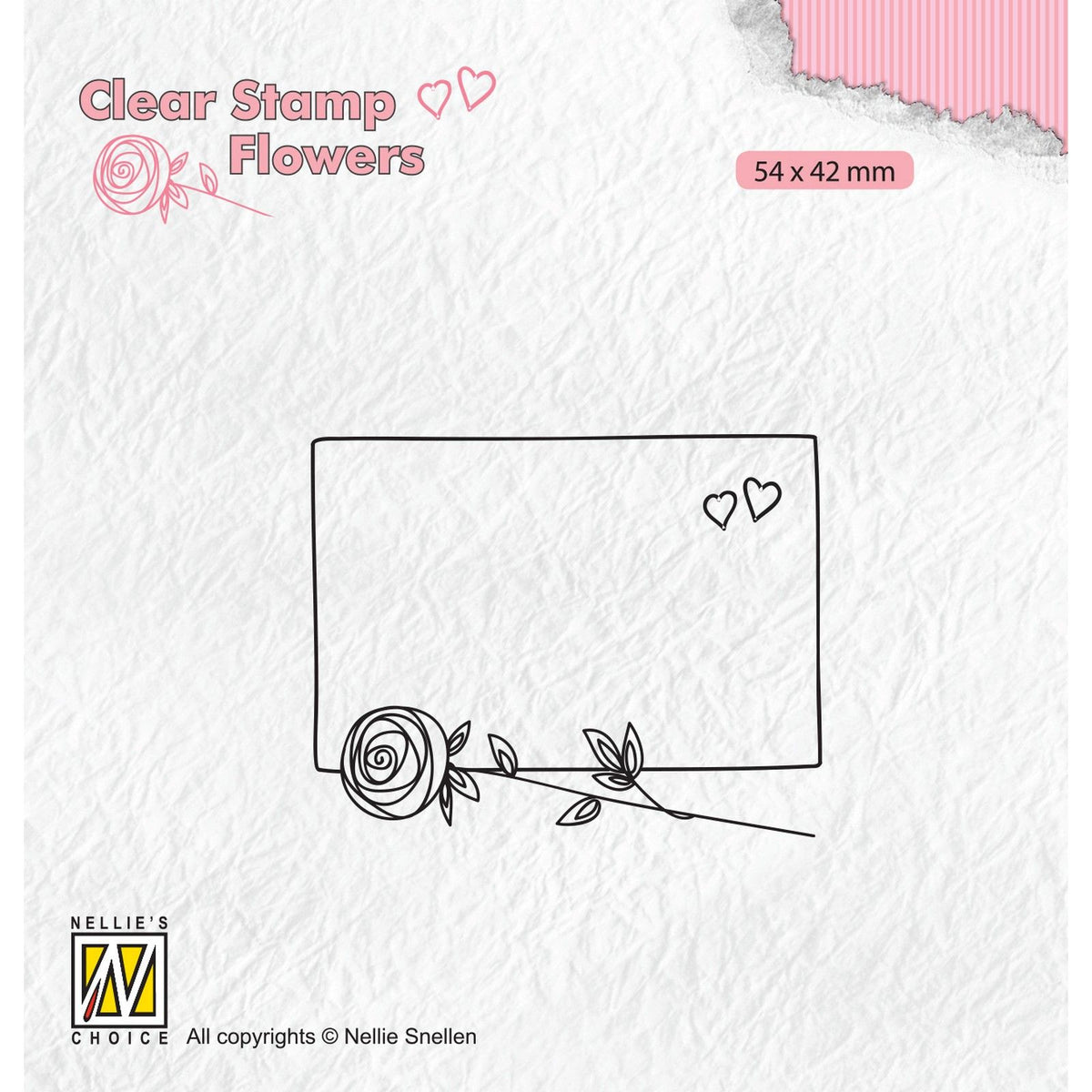 Nellie's choice • flowers clear stempels frame with rose