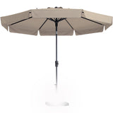 Madison parasol flores 300cm draai volant ecru - afbeelding 1