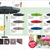 Madison parasol flores 300cm draai volant grijs