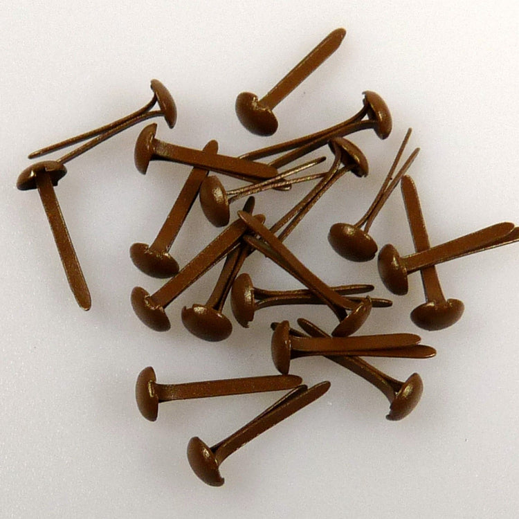 Nellie's choice • floral brads 3mm (40stuks pkg) brown 469u