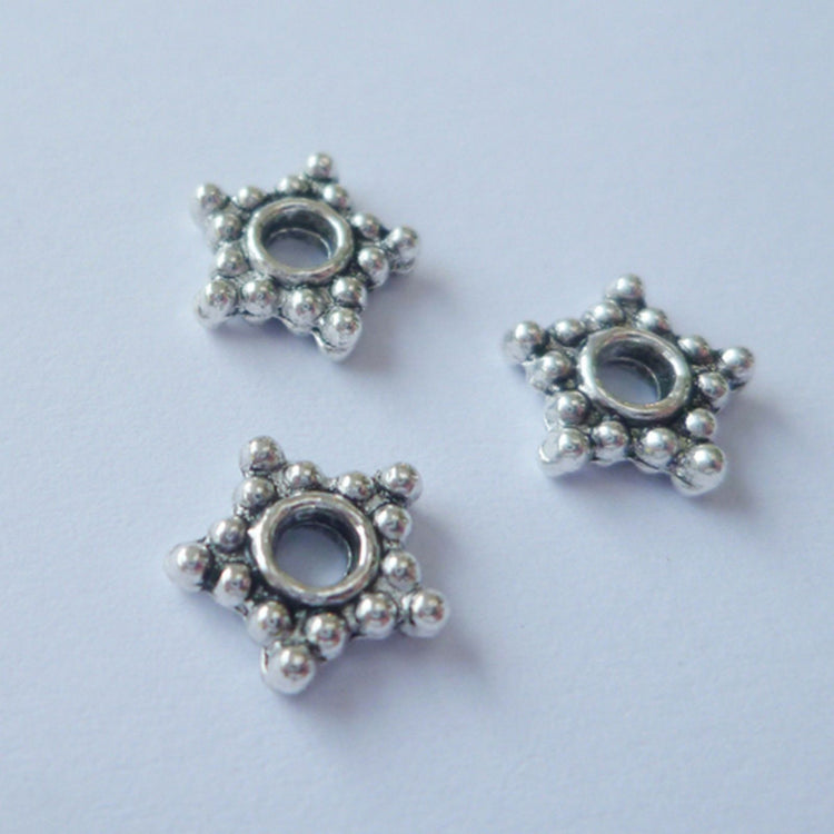 Nellie's choice • floral spacers 20stuks silver nr. 3
