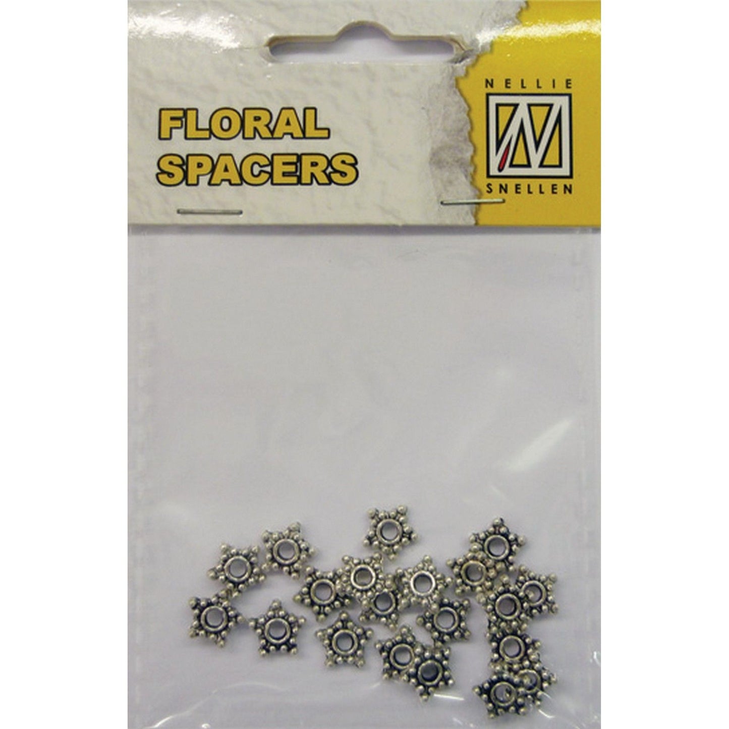 Nellie's choice • floral spacers 20stuks silver nr. 3
