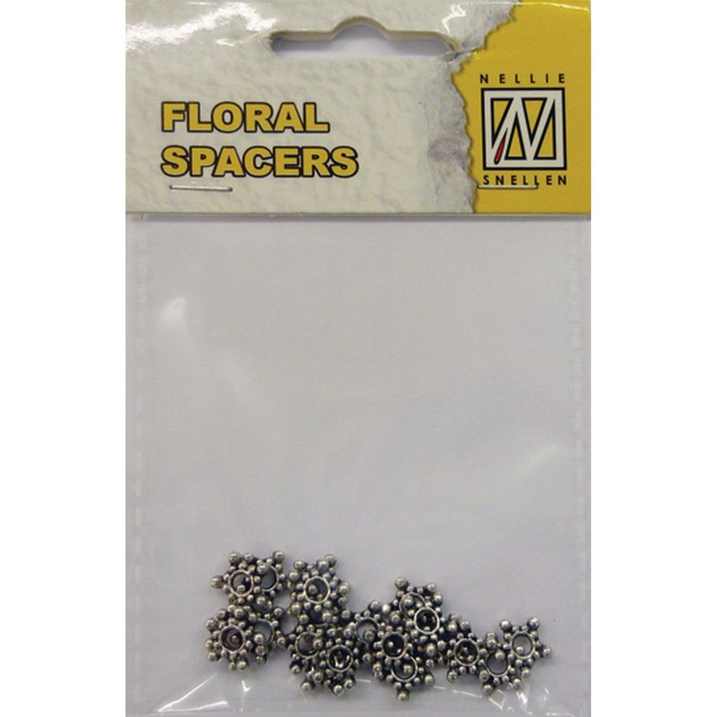 Nellie's choice • floral spacers 20stuks silver nr. 4