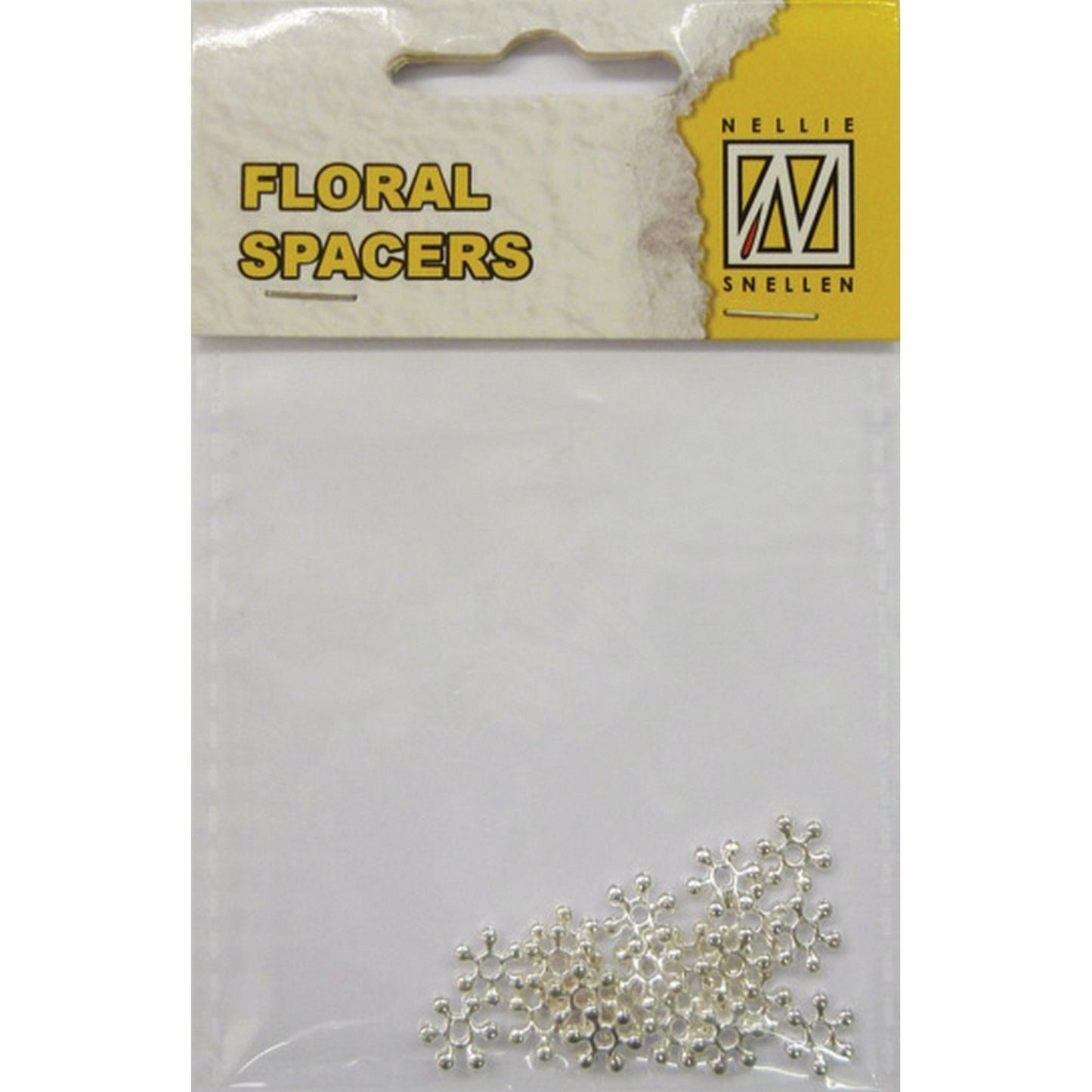 Nellie's choice • floral spacers 20stuks silver nr. 6