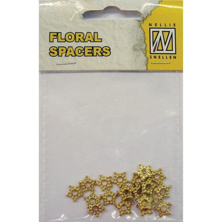 Nellie's choice • floral spacers 20stuks gold nr. 9