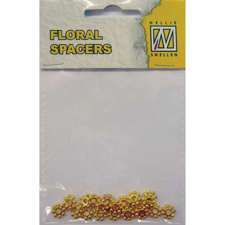 Nellie's choice • floral spacers 20stuks gold nr. 11