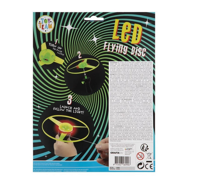 Grafix led flying disc met trekkoord
