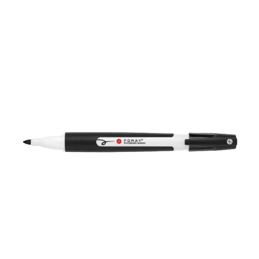 Foray whiteboard markers pen style black 12 stuks