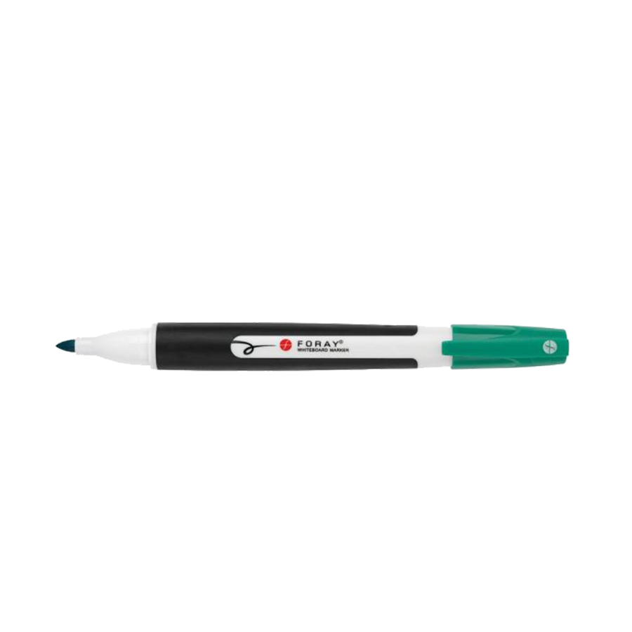 Foray whiteboard markers pen style green 12 stuks