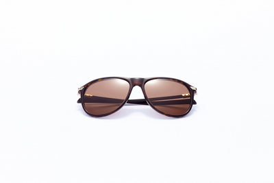 zonnebril unisex rond cat.4 donkerbruin bruin