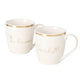 Boltze home mok davina be happy smile 400ml ø9,5xh10cm beige goud