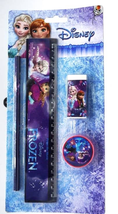 frozen 4 delige schrijfset op kaart