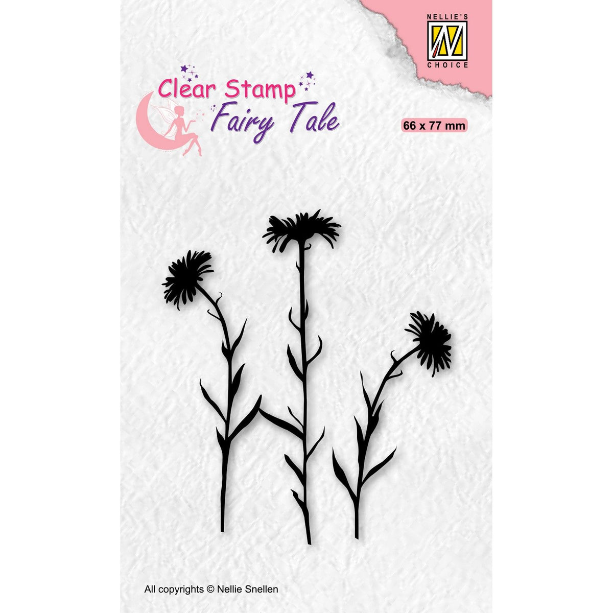 Nellie's choice • fairy tale clear stempels flowers-1