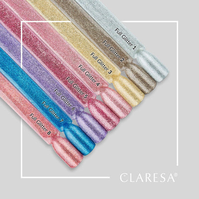 Claresa uv led gellak 5ml full glitter 4 cool pink