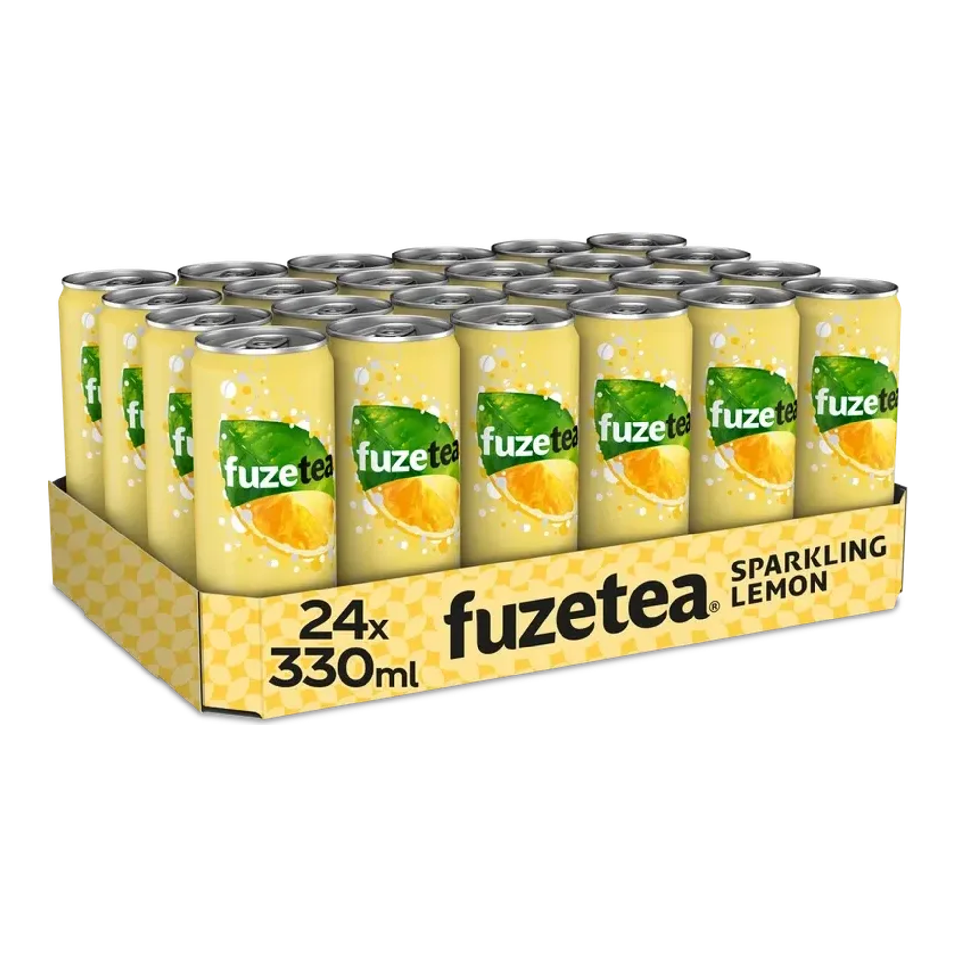 Fuze tea sparkling black tea blik (24x 33cl)