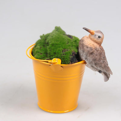 Season inspired decoration farmwood animals pothanger vogel grutto 10x5x7.5cm polyresin