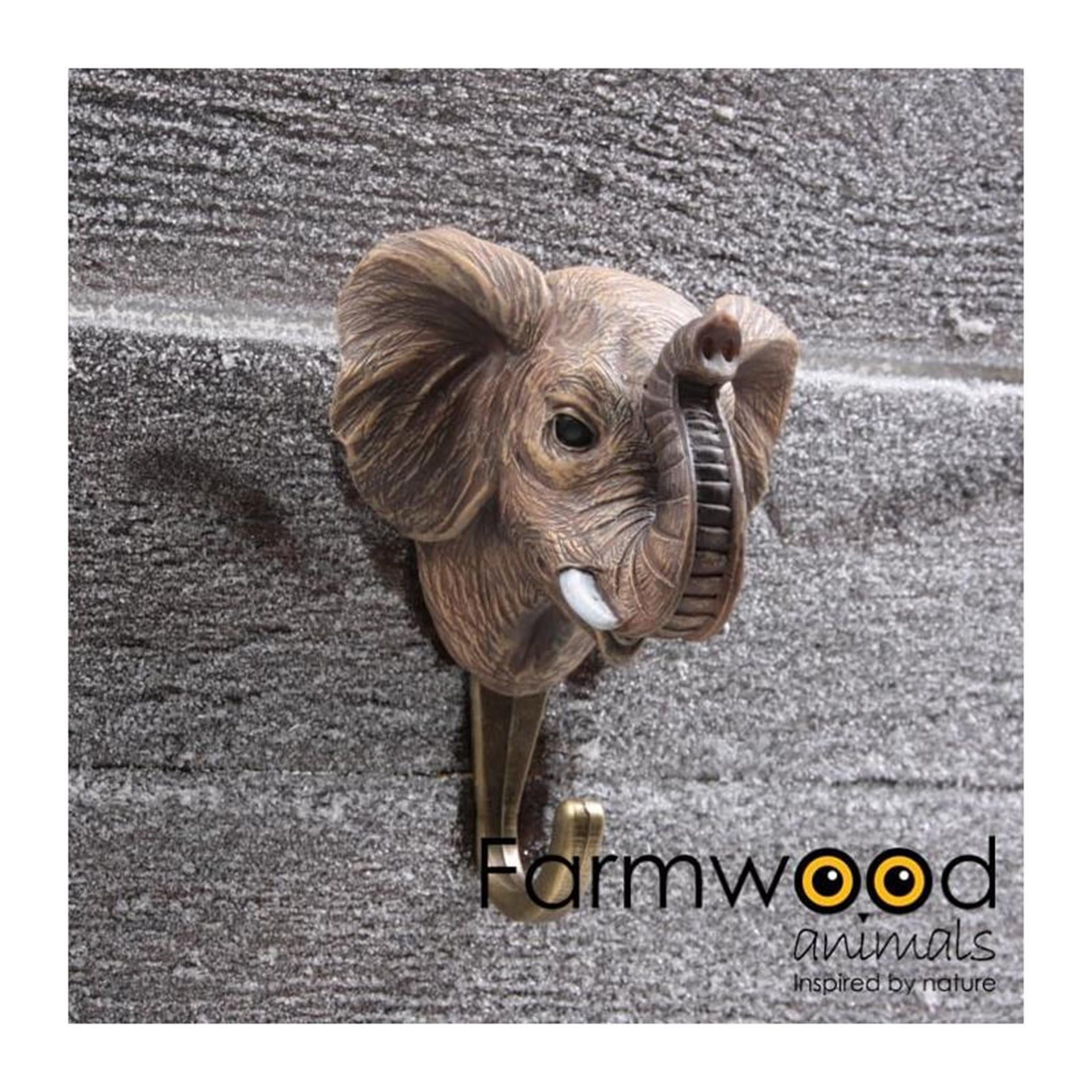 Farmwood animals kapstok haak hook'd! olifant 6,5x9x11cm