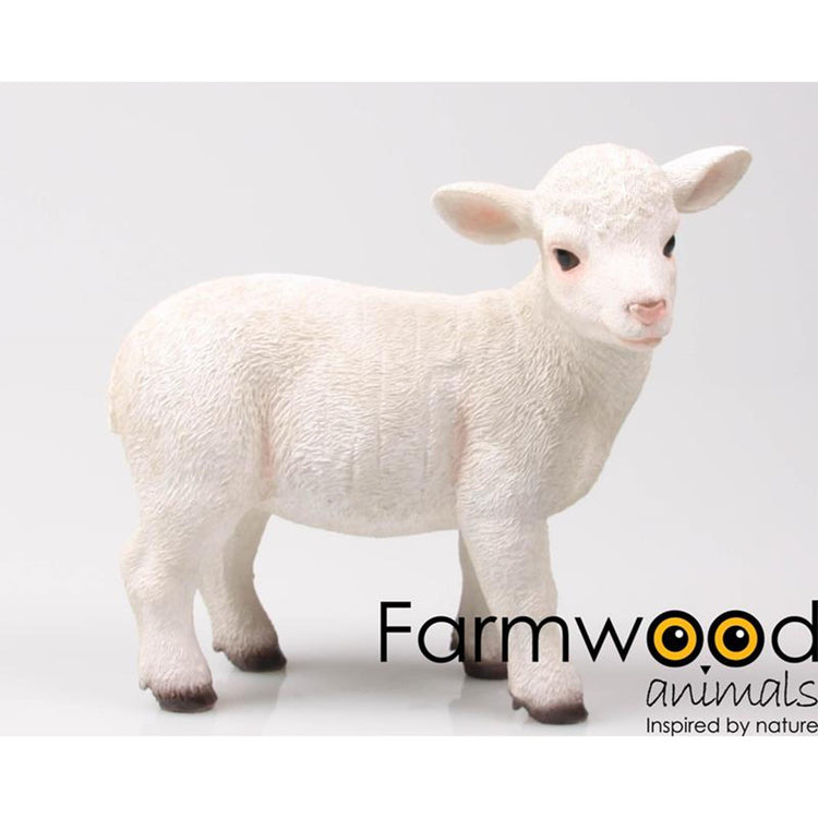 Farmwood animals tuinbeeld lam staand 21,5x11x19,5cm