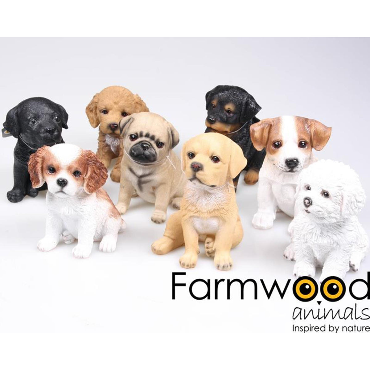 Farmwood animals tuinbeeld puppie h15cm