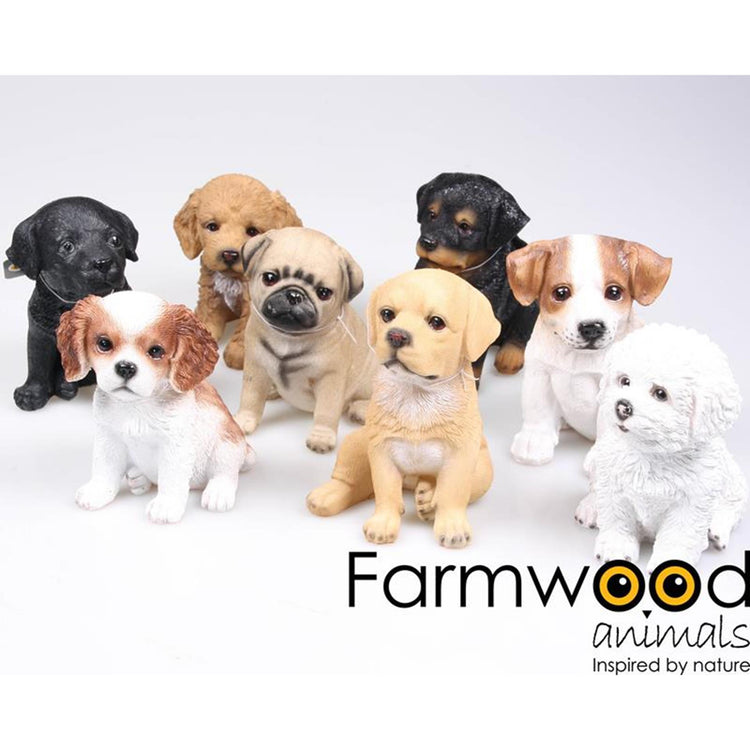 Farmwood animals tuinbeeld puppie h15cm