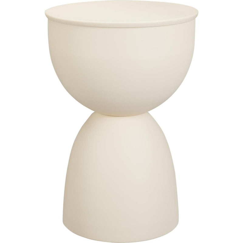 Home styling bijzettafel crème mat 31x45cm metaal