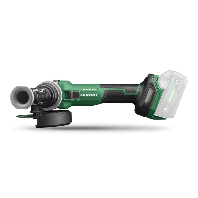 Hikoki g1813dve w2z accu haakse slijpmachine | 18v | variabel toerental | 125mm | exclusief accu's en lader | in hsc ii g1813dvew2z