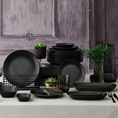 Güral serviesset black mat 24-delig