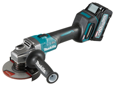 Makita ga005gm201 40v max haakse slijper 125 mm 4,0 ah accu (2 st), lader, mbox - ga005gm201